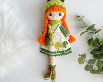 St Patricks Doll, Gifts for St Patricks, Irish Doll, Irish gift, Crochet Doll for Sale, Doll for girls, Gift for girls