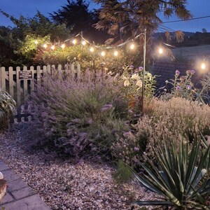 Festoon pole for string lights, garden light holder, lantern holder, path edge lights, garden lighting, post holder for lights