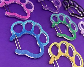Acryl poot karabijnhaak sleutelhanger | 2,5"