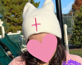 Tutu beanie met kattenoor