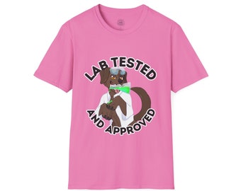 Lab tested T-shirt | Chocolate Lab furry shirt design