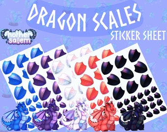 Dragon Sticker Dragon Scale Sticker Sheet | Vinyl Sticker