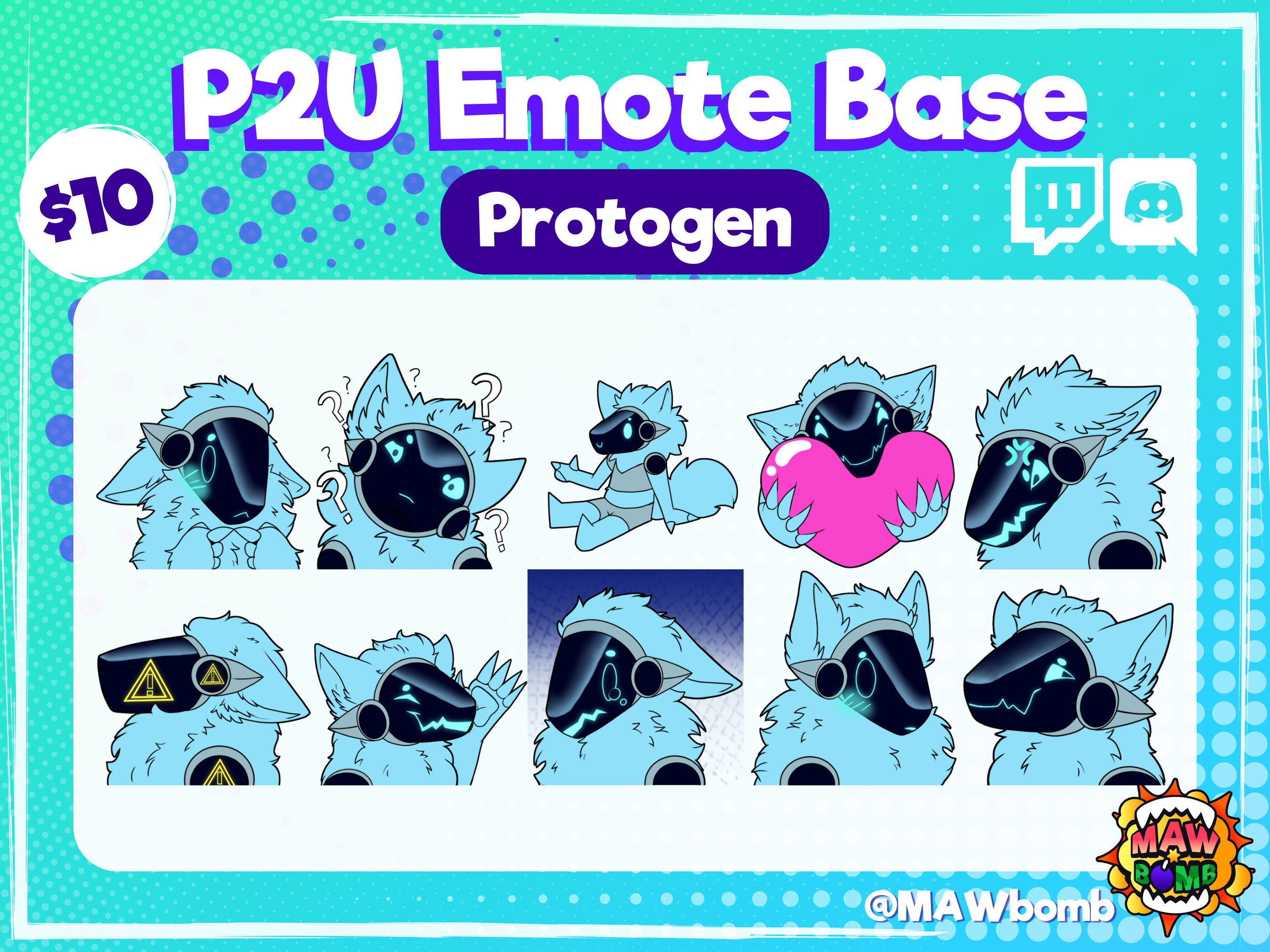 Protogen Face Mask With Filters 