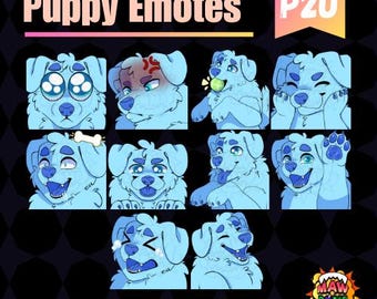 Basispakket puppy-emote | Basispakket hondenemote | Digitale download