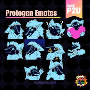 Protogen Emote Base Pack | Digital Download - Ready To Use - Set of 10