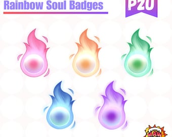Subbadges Fire Soul || Twitch-badge/kanaalpunten