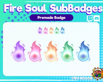 Fire Soul SubBadges || Twitch Badge / Channel Points