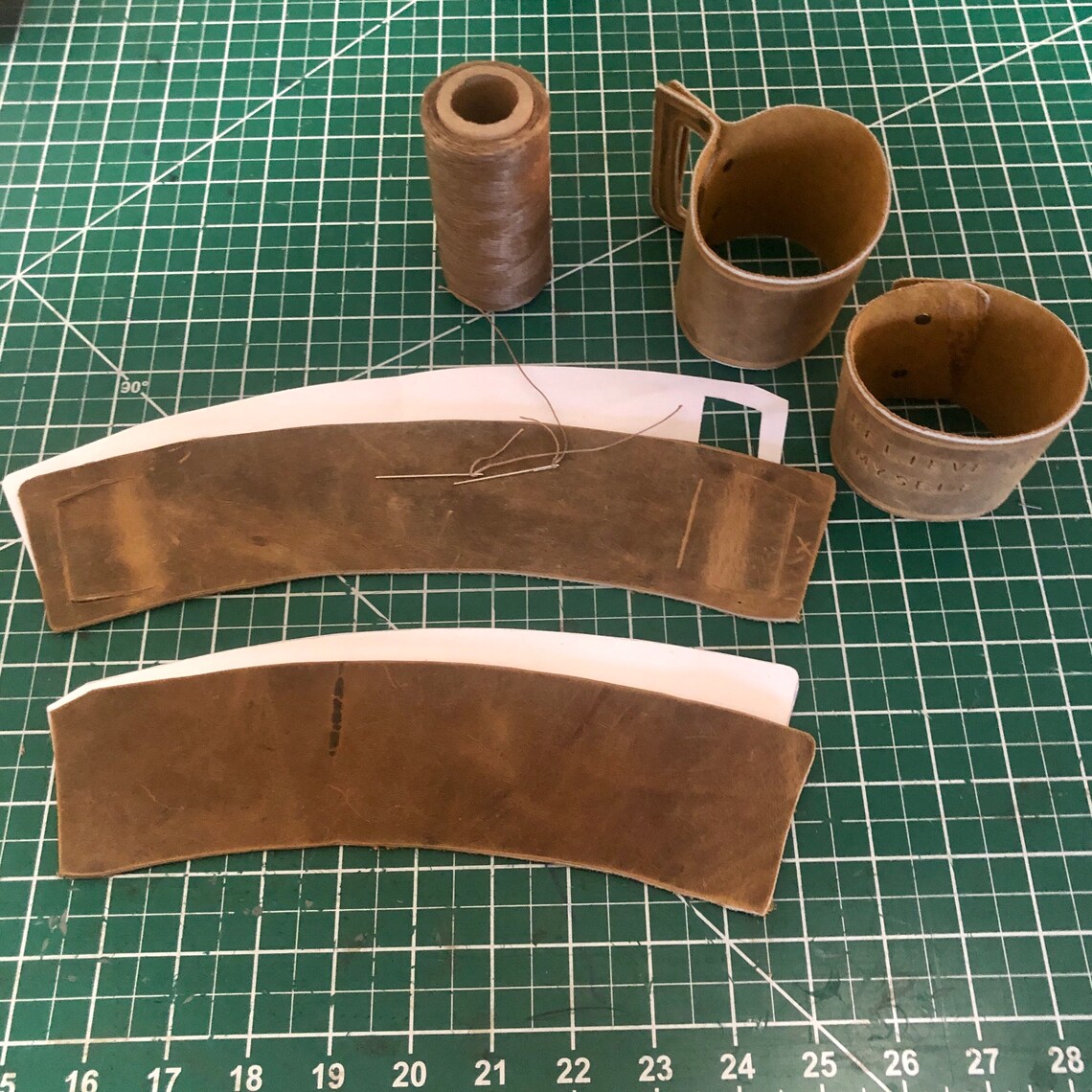 2 DIY Leather Cup Holders Kit DIY Craft Coffee Sleeves Etsy