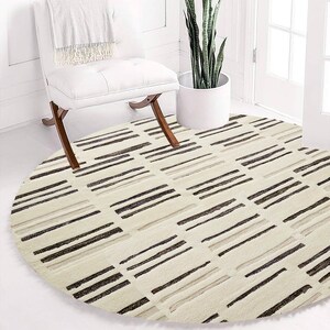6x6 Area Rug ! Hand Knotted Carpet ! Ivory Wool ! 7x7, 8x8, 9x9 ! 10x10 Living Room Rugs ! Bed, Kids, Room, Hallway Carpets