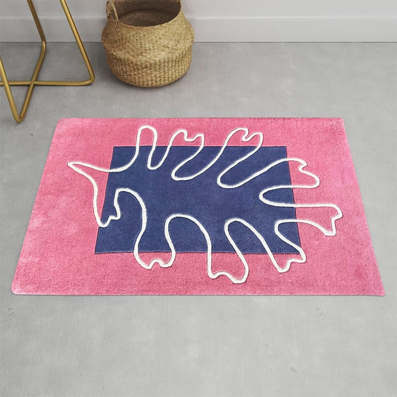 9x13 Pink Area Rug ! Hand Tufting ! Geometric Wool ! 8x11, 7x10, 6x9, 5x8 ! Hallway, Living, Bed, Room Carpet