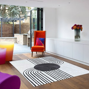 10x10 Ivory Wool Carpet, Geometric Design, Bed, Living, Room, Hallway ! 9x13, 8x11, 7x10 ! Hand Tufted Rug, Rectangle Shape