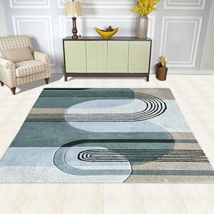 Tufted Wool Rug 8x13, Geometric Carpet, Handmade ! 8x11, 7x10, 6x9 ! Bed, Living, Dining, Room, Area Rugs