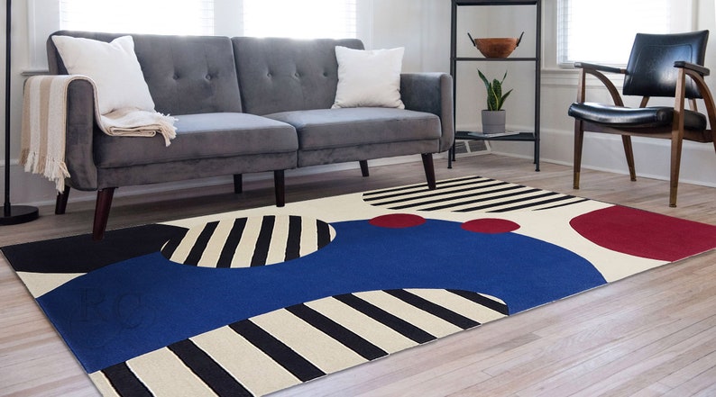 Geometric Rug 9x12 ! Hand Tufted Carpet ! Area Rug 8x13 ! 7x10, 6x9, 5x8 ! Bed, Living, Room Rugs ! Rectangular Rugs
