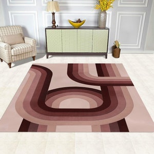 Area Rug 8x10, Hand Tuffed, Beige Wool Carpet ! 7x10, 6x9, 6x8 ! Geometric Rugs, Dining, Bed, Living Room Carpets, Rectangle Shape