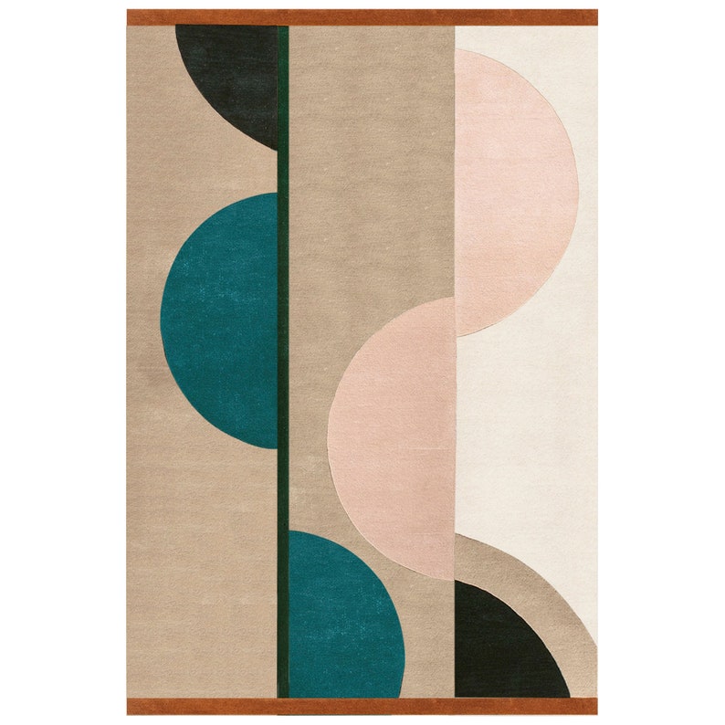 Area Rug 8x10, Hand Tufting, Geometric Wool 7x10, 6x10, 6x9, 5x8 Bed, Living, Kids Room, Hallway Carpet, Rectangular Rugs image 4