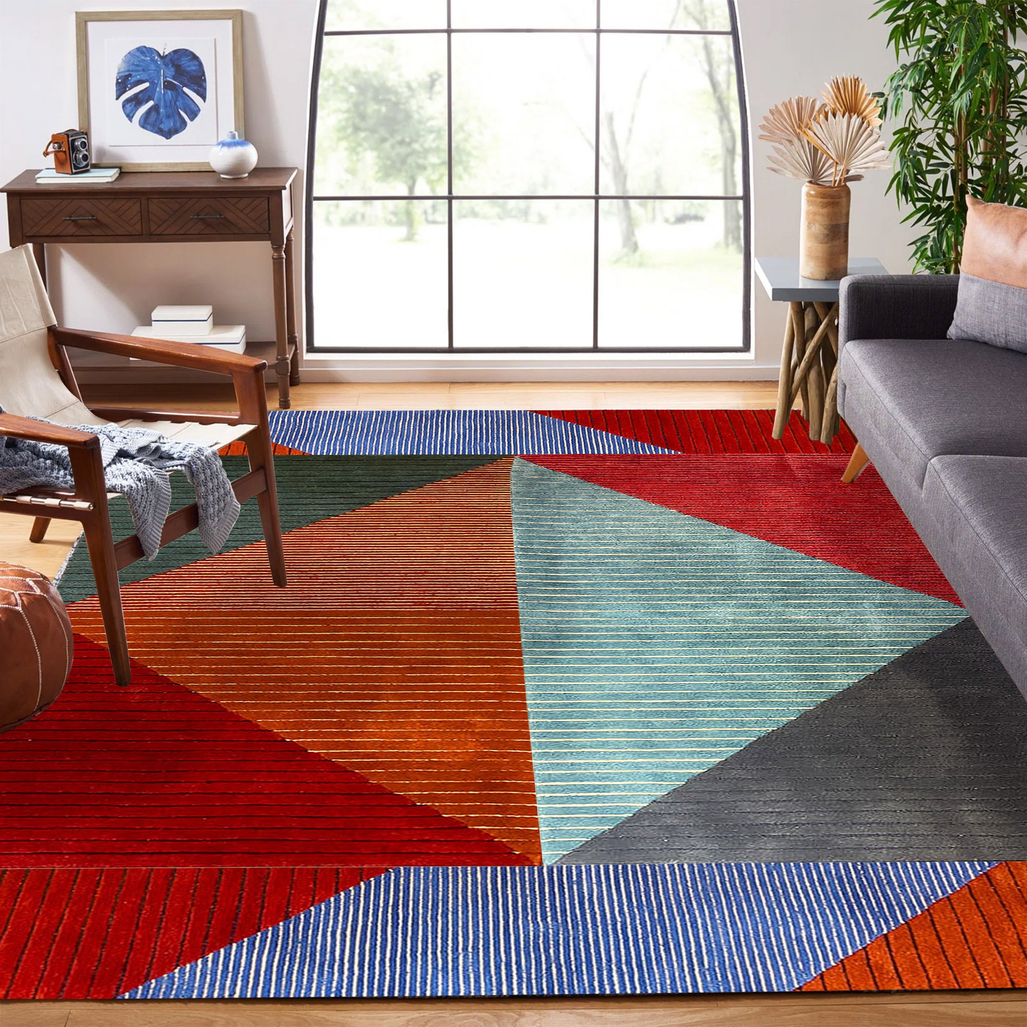 Carter Rugs Geometric Hand Tufted Wool Area Rug: Modern Geometric Carpet - Etsy
