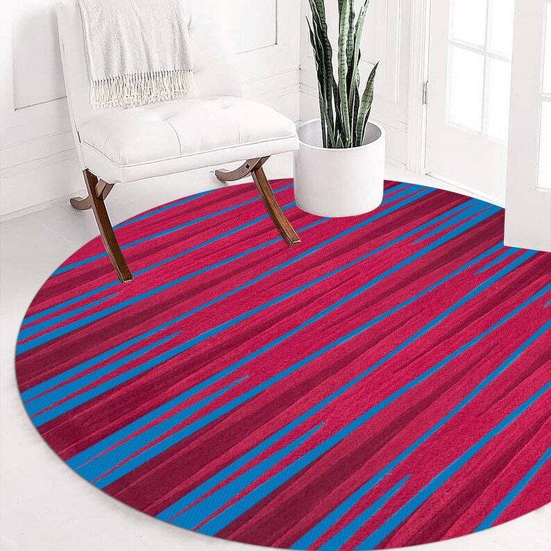 9x9 Round Tufted Rug, Handmade Carpet, Geometric Wool ! 8x8, 7x7, 6x6 ! 5x5 Bedroom Rugs, Living, Dining, Room, Hallway Rugs