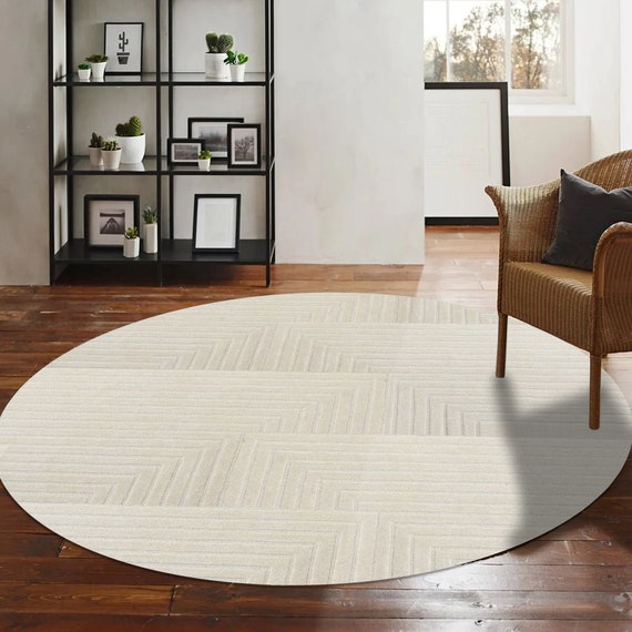 ウール幾何学模様エリアラグ | 7x7、9x9、10x10、12x12 | テクスチャー