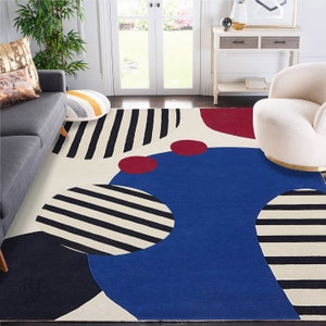 Geometric Rug 9x12 ! Hand Tufted Carpet ! Area Rug 8x13 ! 7x10, 6x9, 5x8 ! Bed, Living, Room Rugs ! Rectangular Rugs