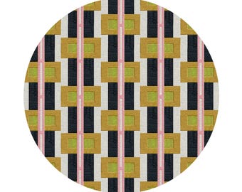 Handmade Wool Round Rug: Modern Geometric Tufted Area Rug