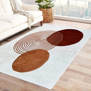 5x8 White Rugs ! Geometric Carpet ! Bed, Living, Room ! 6x9, 7x10, 8x11 ! Handmade ! Tuffed Carpets ! Rectangular Rugs