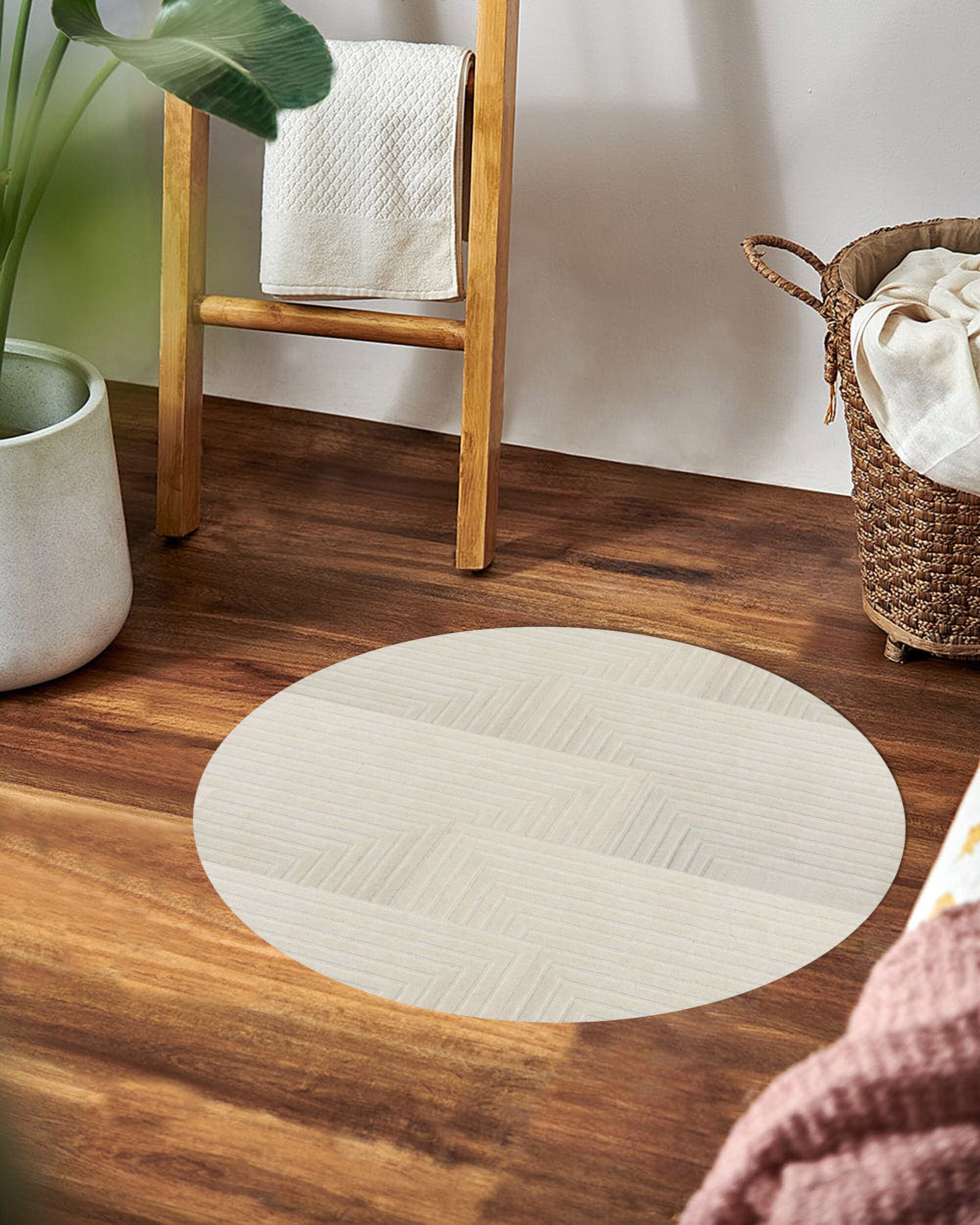 ウール幾何学模様エリアラグ | 7x7、9x9、10x10、12x12 | テクスチャー