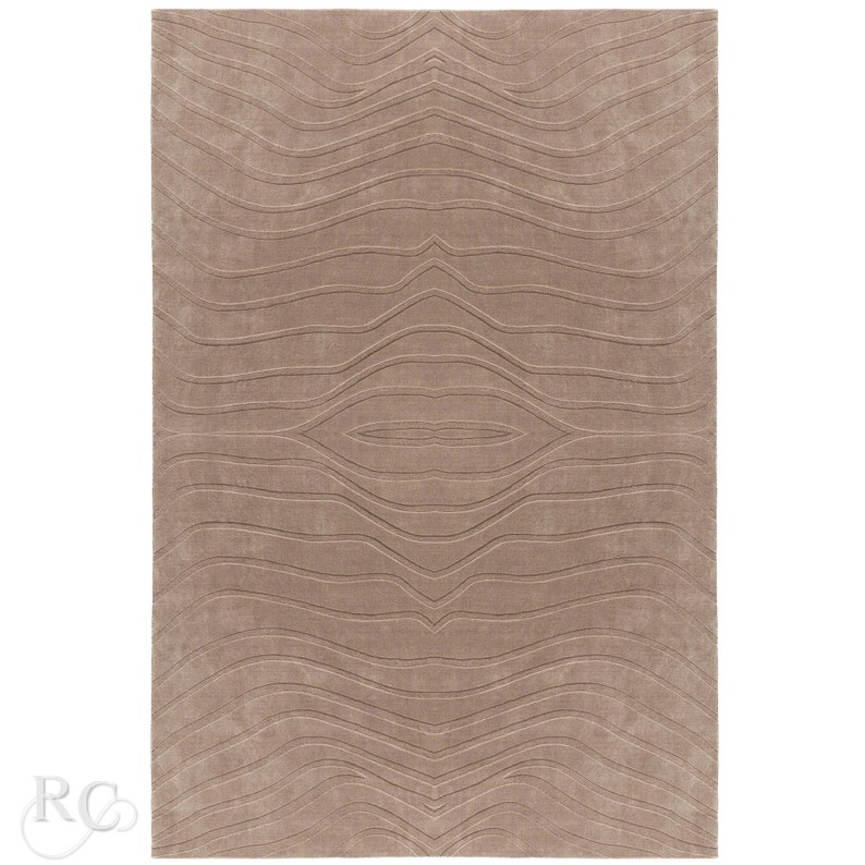 Brown Area Rug 6x9 Hand Tuffed Carpets 7x10, 8x11, 9x13 10x14 Bedroom Carpet Geometric Wool Living, Kids, Room, Hallway Rugs image 3