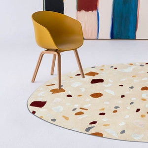 5x7 Oval Rug ! Hand Tufting Carpet ! Abstract Wool ! 6x8, 7x10, 8x11 ! 9x13 Bedroom Area Rugs ! Living Room, Hallway Carpets