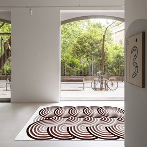 5x8 Spiral Area Rug, Wool Tufte, Handmade ! 6x9, 7x10, 8x11 ! 9x12 Living Room Rugs, 10x14 Hallway Carpet