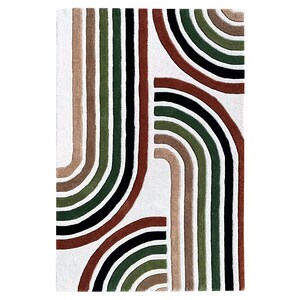 Hand Tufted Rug 5x7, Geometric Wool, Bedroom Carpet ! 6x9, 7x10, 8x11 ! Living Room, Hallway Rugs, Rectangular Carpets