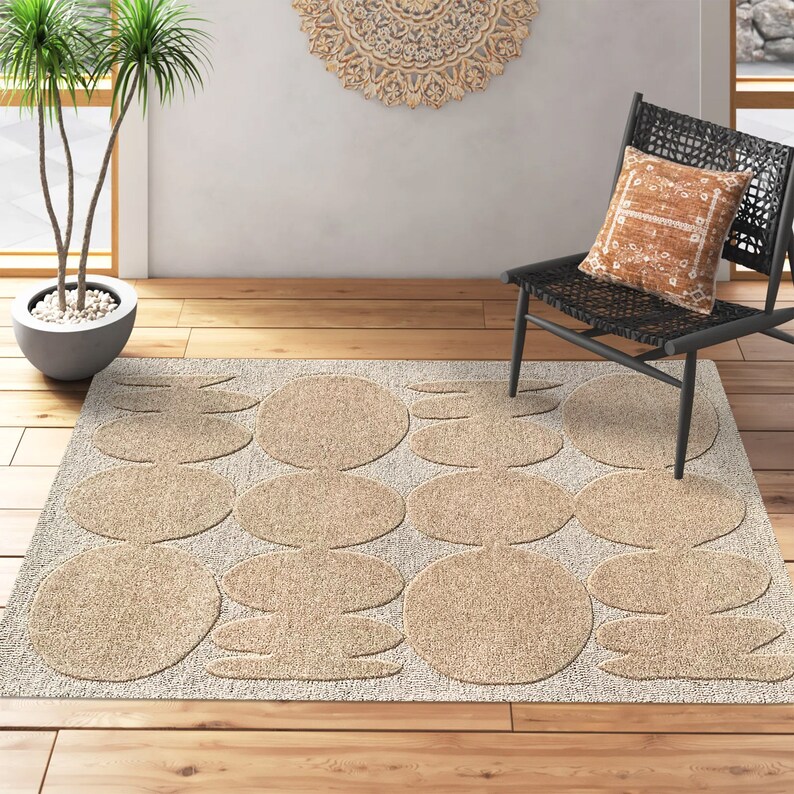 Viscose Area Rug 7x10, Handmade Carpet, Geometric Wool ! 8x11, 9x12, 10x13 ! Large Area Rugs, Tufted Carpet, Bed, Living Room