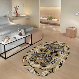 Area Rug 8x10 Handmade Carpet Tuffed Wool Rugs 8x11, 9x12, 10x13 Oval Shape Bed, Living, Room, Hallway Carpets image 4