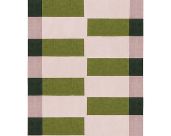 Pink and Green Rug 9x12: Living, Bedroom Rugs Hand Tufted Handmade