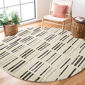 6x6 Area Rug ! Hand Knotted Carpet ! Ivory Wool ! 7x7, 8x8, 9x9 ! 10x10 Living Room Rugs ! Bed, Kids, Room, Hallway Carpets