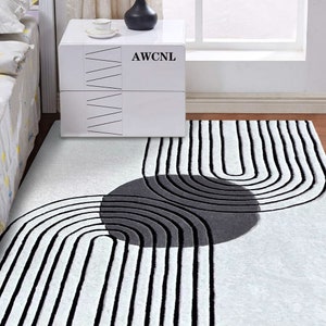 10x10 Ivory Wool Carpet, Geometric Design, Bed, Living, Room, Hallway ! 9x13, 8x11, 7x10 ! Hand Tufted Rug, Rectangle Shape