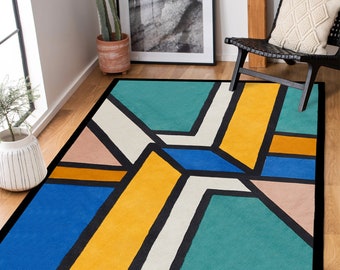 5x7 Handtufted Rug ! 6x8, 7x10, 8x11 ! 9x13 Hallway Carpet ! 3D Area Rugs ! Geometric Design ! Bed, Living, Room Carpets