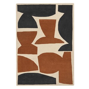 Tufted Area Rugs 5x7, 6x8, 7x10 Geometric Wool Handmade Rug Contemporary Living, Bed, Kids Room Carpet Custom Available image 3
