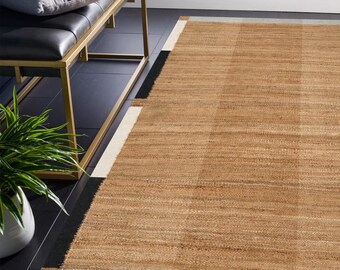 Area Rug 8x10 ! 7x10, 6x9, 6x8 ! Handmade ! Weaved Carpets ! Mustard Wool Rugs ! Bed, Living, Room, Hallway Carpet