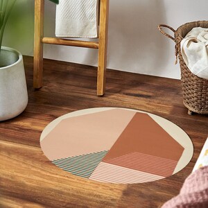 Hand Woven, Geometric Carpet, Round Rug, 9x9, 10x10, 11x11, 12x12, Woven Wool Rugs, Living Room Carpet