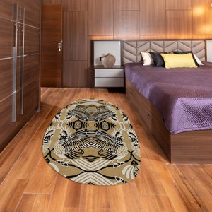 Area Rug 8x10 Handmade Carpet Tuffed Wool Rugs 8x11, 9x12, 10x13 Oval Shape Bed, Living, Room, Hallway Carpets image 5