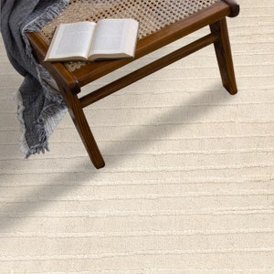 Cream Area Rug 7x10 8x11 Bedroom Carpet 9x13 Hallway Rugs 10x10, 10x14 Geometric Design Hand Knotted Carpets image 2