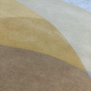 Yellow Round Rug: Hand Tufted Modern Wool Rug 9x9, 10x10 image 15