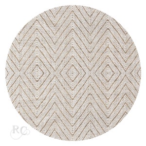 Round Area Rug 6x6 ! Hand Woven ! Geometric Wool ! 7x7, 8x8, 9x9 ! Bed, Living, Room Carpet ! Flat Weave Rugs