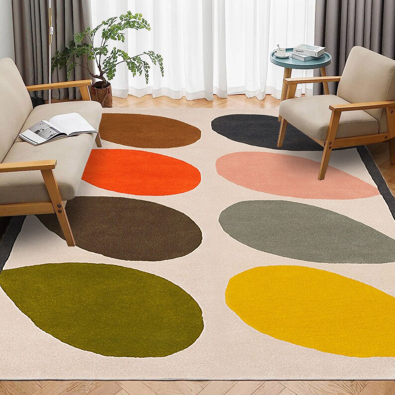 10x14 Cream Area Rug, Hand Tufting, Geometric Wool 9x13, 8x12, 7x10 Rectangle Rugs, Bed, Living, Room Carpet image 4