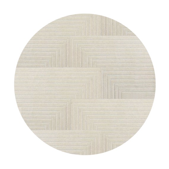 ウール幾何学模様エリアラグ | 7x7、9x9、10x10、12x12 | テクスチャー