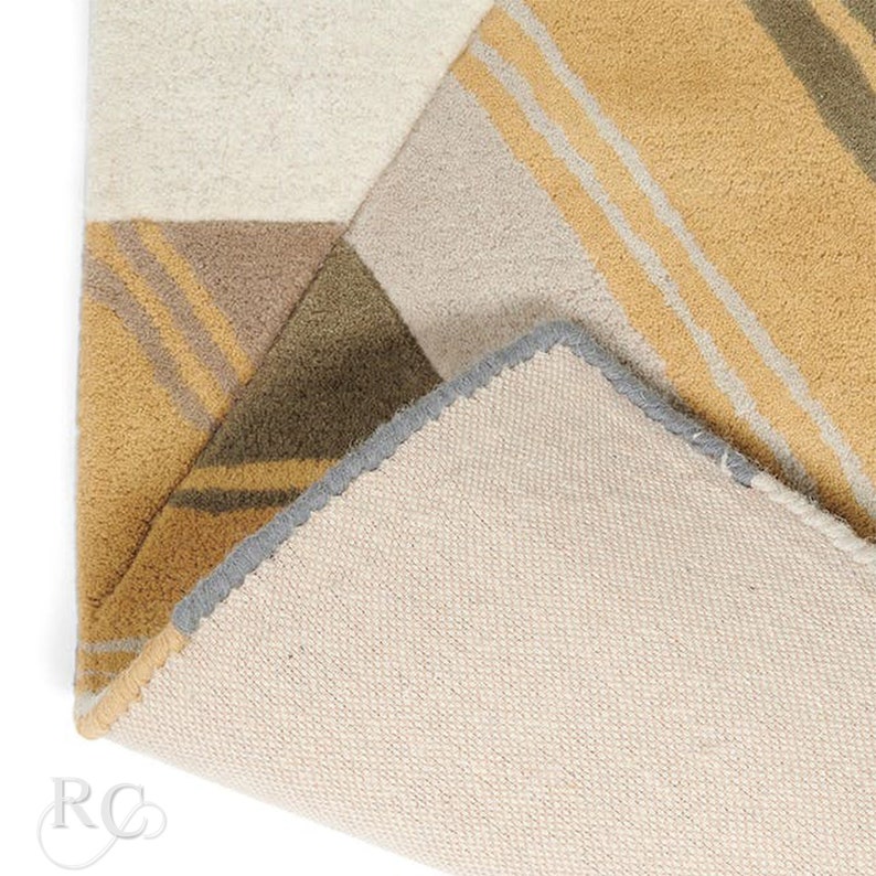 Abstract Area Rug 8x10 Handmade 7x10, 6x9, 6x8 Tufted Wool Carpet Bed, Living, Room, Hallway Rugs Rectangle Shape image 5