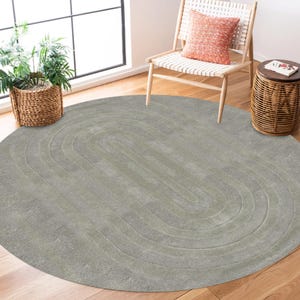 Grey Wool Rug, Large Grey Rugs|5x7 5x8 6x8 6x9 6x10|Modern Living Room Carpet|Rug for Bedroom
