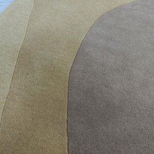 Yellow Round Rug: Hand Tufted Modern Wool Rug 9x9, 10x10 image 12