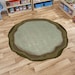 Hand Tufted Round Wool Rug: Green Circle Area Carpet - Etsy
