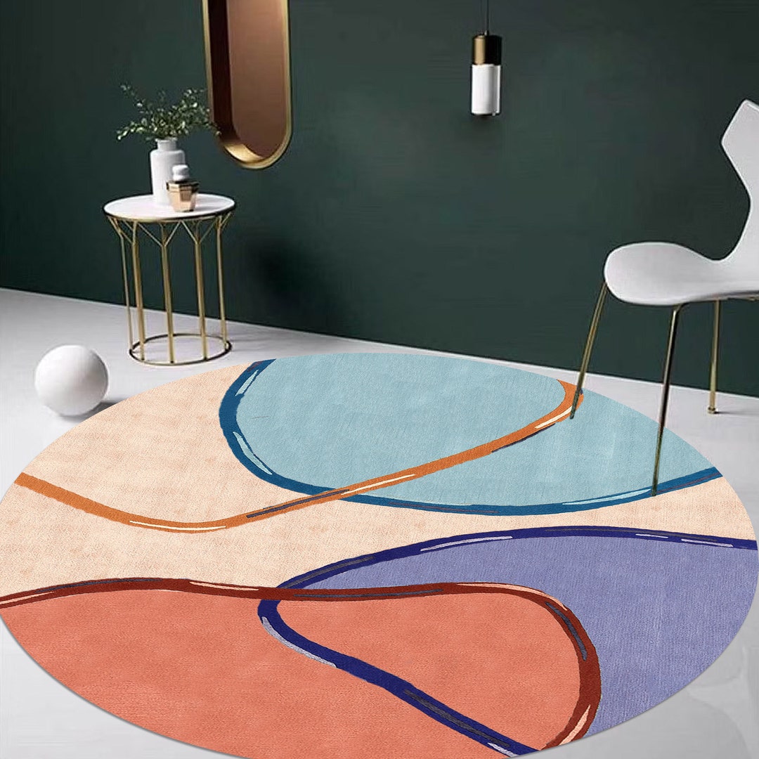 Hand Tuft Rug 9x9 Ft | Abstract Carpet 8x8 Ft | Bed, Kids, Living, Room ...